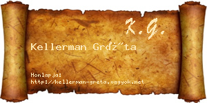 Kellerman Gréta névjegykártya